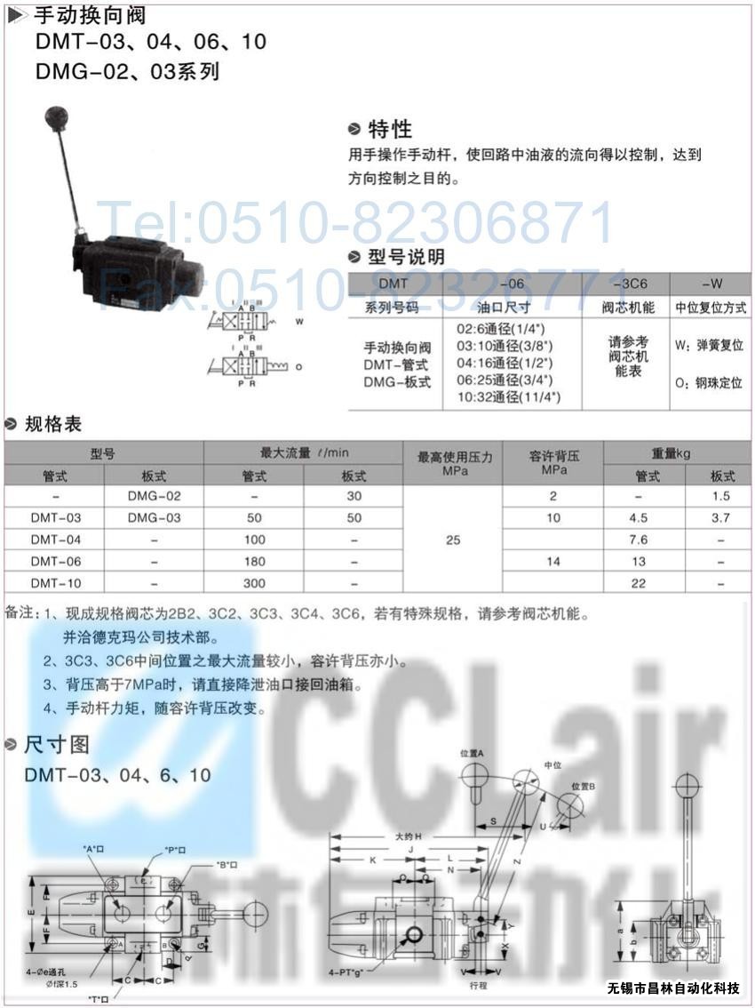 DMT-03-3D5-W，DMT-03-3D7-W，DMT-03-3D12-W，DMT-03-2D2-W，手動換向閥,昌林手動換向閥價格,手動換向閥生產(chǎn)廠家,