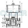 GUQ-10(LF)，GUQ-16(LF)，GUQ-25(LF)，GUQ-32(LF)，氣動開關(guān)型高真空球閥