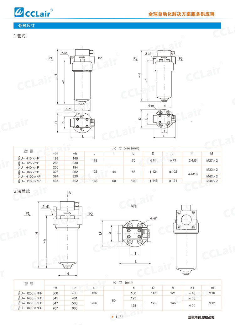 ZU-H、QU-H系列壓力管路過(guò)濾器-3