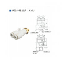 SMC型外螺接頭KMU03-M3，KMU23-M3，KMU03-M5，KMU23-M5，KMU04-M3，KMU04-M5，KMU04-M6，KMU04-01S，KMU06-M3，KMU06-M5，KMU06-M6，KMU06-01S，